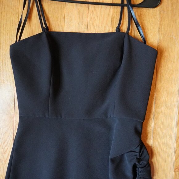 Gianni Bini Harling Crepe Square Neck Sleeveless Asymmetrical Hemline Midi Dress - Picture 4 of 10